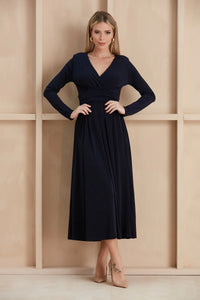 Classic Belted Long Dress