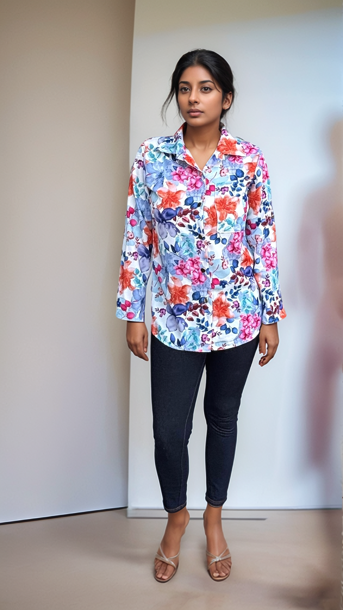 Blossom_Floral_Shirt_Top_-_Multicolour Full out