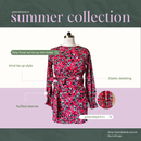 Ditsy Floral Red Tie-Up Mini Dress