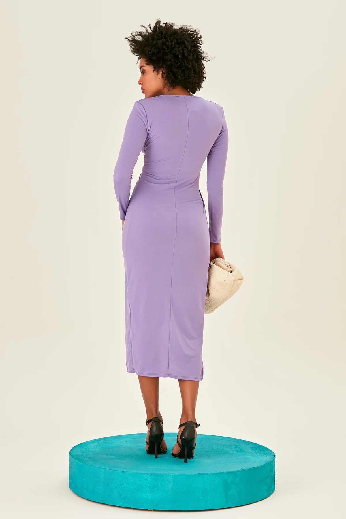 Long sleeve lilac dress top