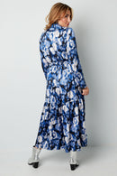 Floral Symphony Tie-Waist A-Line Maxi Dress