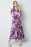 Floral Symphony Tie-Waist A-Line Maxi Dress