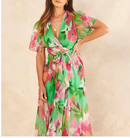 Floral Fantasy Wrap Midi Dress