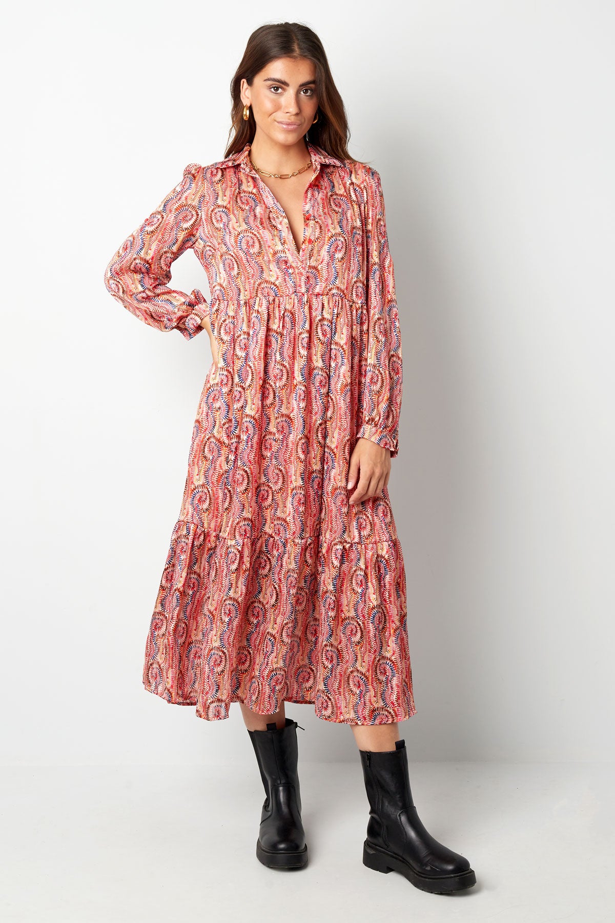 Paisley Print A-Line Maxi Dress