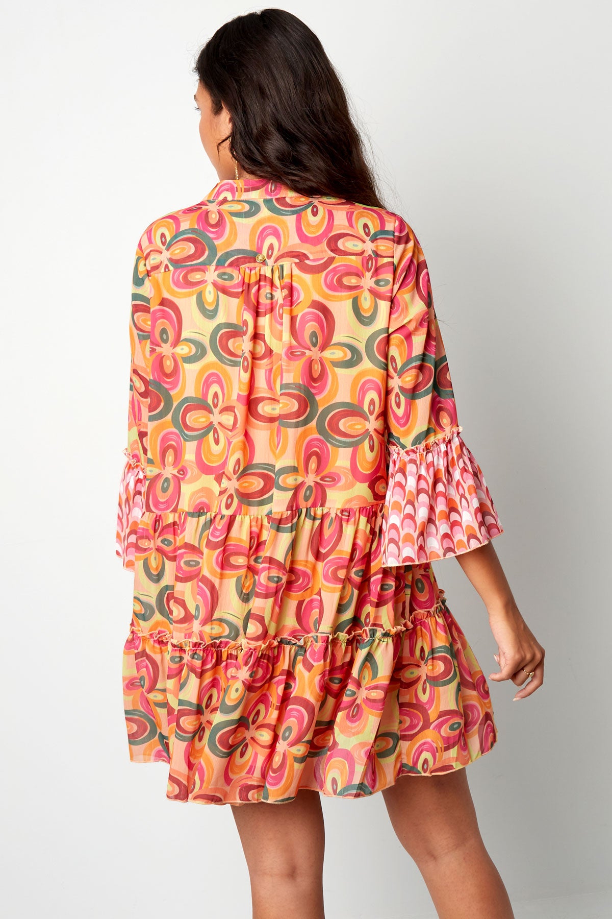 Summer Dream Oversized Flair Mini Dress - Orange